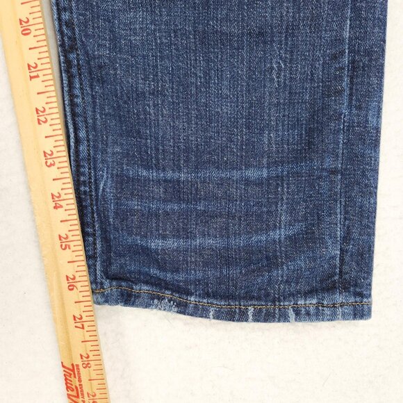 Banana Republic Jeans Womens 27 Blue Boyfriend Distressed Mid Rise Stretch Denim - Picture 6 of 13